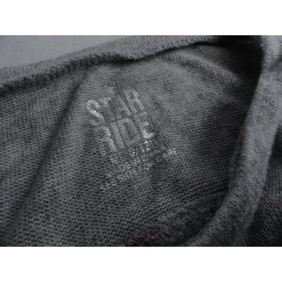 Star Ride Grey Knit Mixed Media Layer Look Sweater - Girls 10/12 - Picture 4 of 6